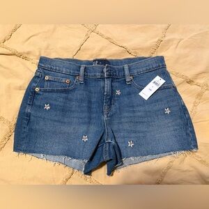 GAP Women's Embroidered Blue Jean Shorts - NWT